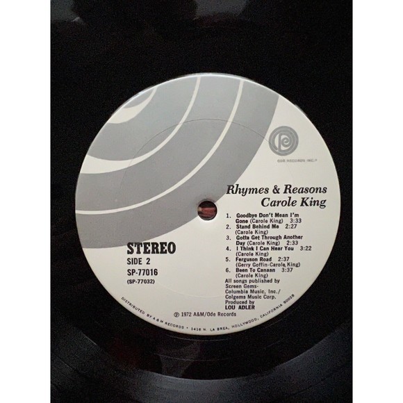 Carole King Tapestry / Rhymes & Reasons LP Ode Records VG+/VG - Picture 10 of 14